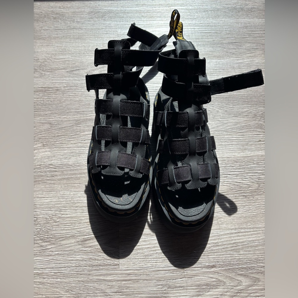 Dr Martens Ricki gladiator Black Nappa Sandals - Picture 7 of 12